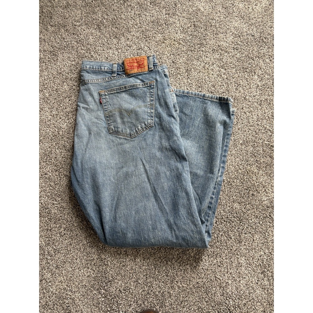 Levis 505 Regular Fit‎ Straight Leg Mens Jeans Blue Medium Wash 44x30